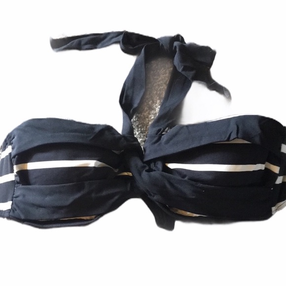 Liz Claiborne Other - NWT LIZ CLAIBORNE SWIM BIKINI TOP TIES 12 black/wh